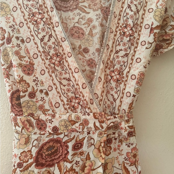 Zesica Women’s Floral V-Neck Maxi Wrap Dress sz. M - Picture 4 of 8